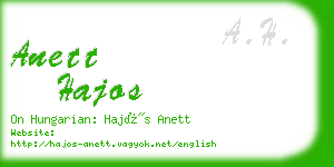 anett hajos business card